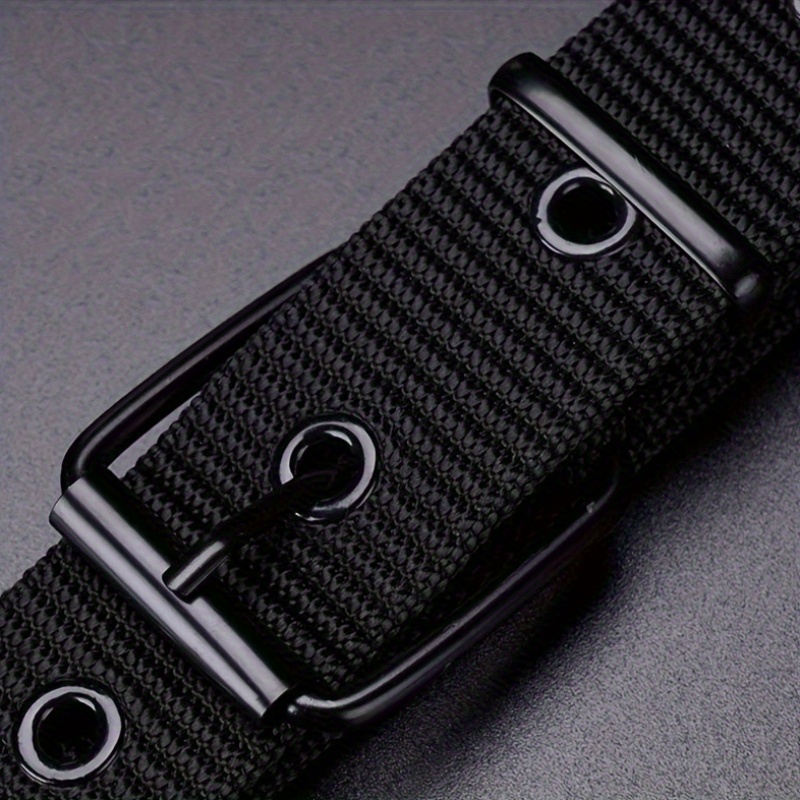 Canvas Belt Men'S Square Iron Buckle Average Size